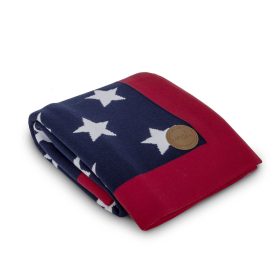   CEBA Kötött takaró ajándékcsomagolásban 90x90 kék csillagok