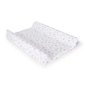   Ceba pelenkázólap huzat pamut (50x70-80) 2db/csomag sötétszürke pink csillagos