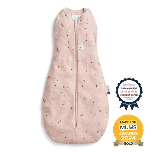 ERGOPOUCH 2 az 1-ben pólya és alvózsák Cocoon Daisies 0-3 hó, 3-6 kg, 0,2 tog