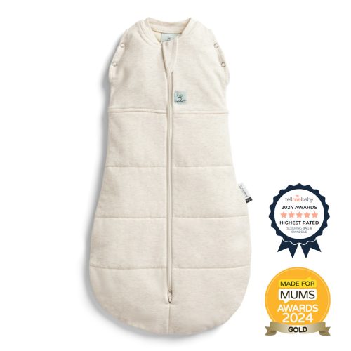 ERGOPOUCH Bebújós és alvózsák 2 az 1-ben Cocoon Oatmeal Marle 3-6 h, 6-8 kg, 2,5 tog
