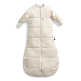   ERGOPOUCH Alvózsák ujjakkal organikus pamut Jersey Oatmeal Marle 3-12 hónap, 6-10 kg, 3,5 tog